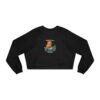 Women's Cropped Fleece Pullover with Cute Capybara Design – Cozy, Trendy, and Fun