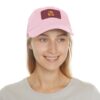 Dad Hat with Leather Patch (Rectangle) - Capybara design