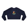 Women's Cropped Fleece Pullover with Cute Capybara Design – Cozy, Trendy, and Fun