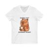 Unisex Short Sleeve V-Neck T-Shirt with Cute Capybara Design – Comfortable Casual Wear