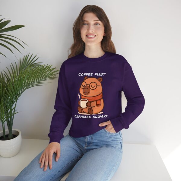 Unisex Heavy Blend™ Crewneck Sweatshirt with Cute Capybara Design – Embrace Comfort Every Day