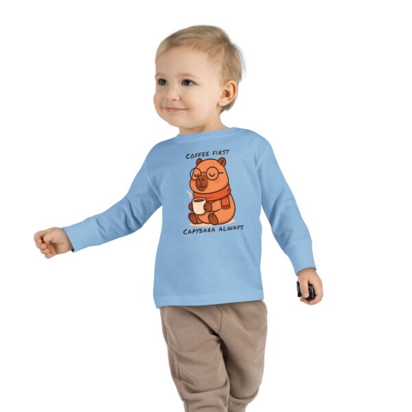 Toddler Long Sleeve Tee with Adorable Capybara Design – Soft, Warm, and Fun for Everyday Wear