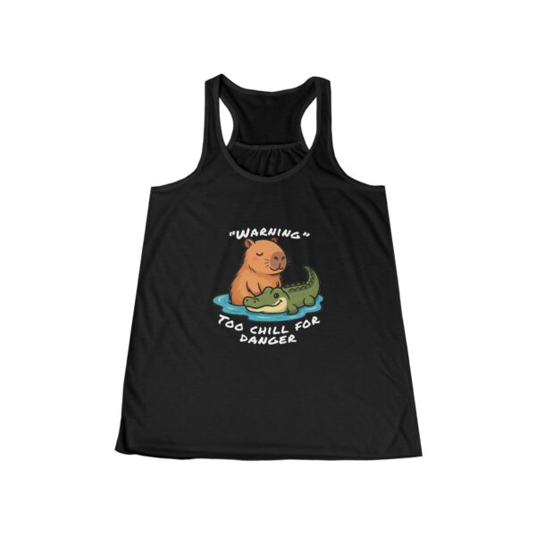 Womens Flowy Racerback Tank with Adorable Capybara Design – Lightweight, Stylish, and Fun for Summer