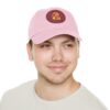 6039603738418560595_2048.jpeg Dad Hat with Leather Patch (Round) - Capybara design