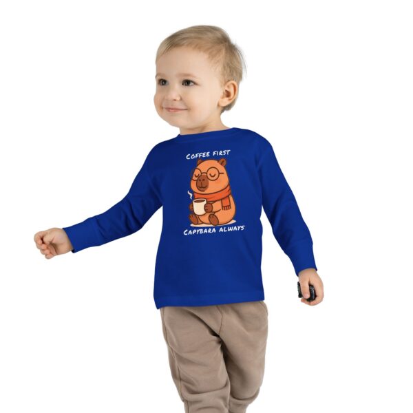Toddler Long Sleeve Tee with Adorable Capybara Design – Soft, Warm, and Fun for Everyday Wear