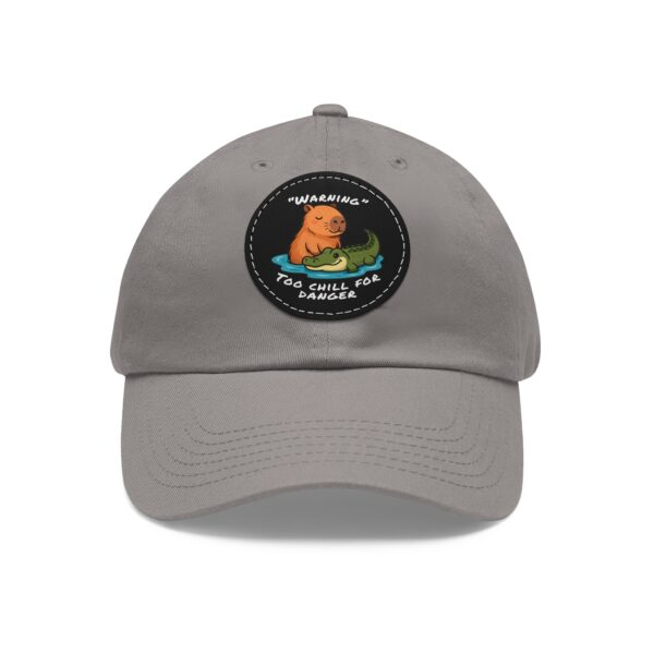 6230809966915657100_2048.jpeg Dad Hat with Leather Patch (Round) - Capybara design