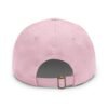 Dad Hat with Leather Patch (Round) - Capybara design