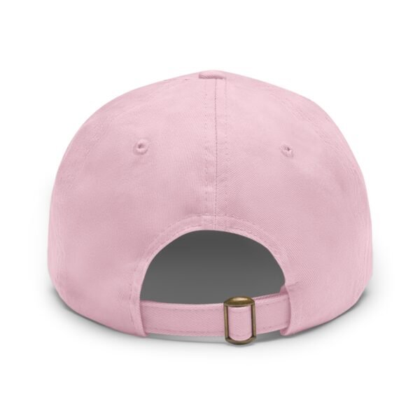 Dad Hat with Leather Patch (Round) - Capybara design