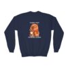 Youth Crewneck Sweatshirt with Adorable Capybara Design – Cozy and Fun for Everyday Wear