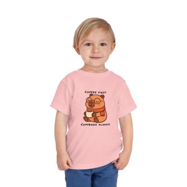 Toddler Short Sleeve Tee with Adorable Capybara Design – Soft, Fun, and Perfect for Everyday Play