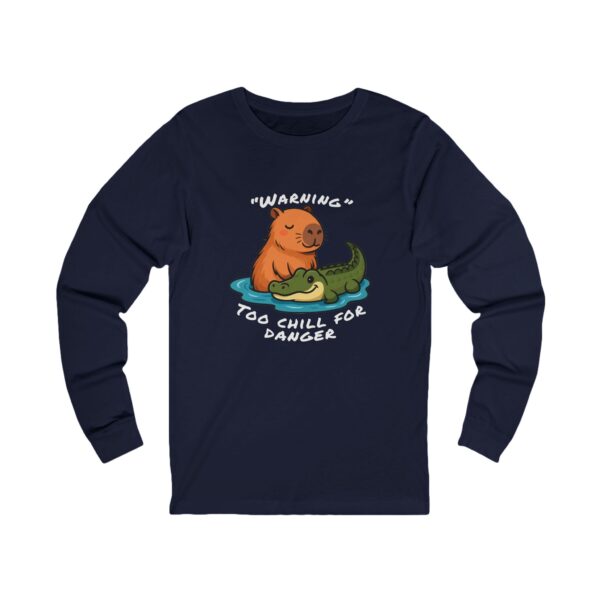 Unisex Jersey Long Sleeve Tee with Unique Capybara Design – Comfortable and Stylish Top