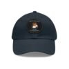 Dad Hat with Leather Patch (Round) - Capybara design