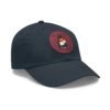 Dad Hat with Leather Patch (Round) - Capybara design
