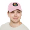 7617694084293030040_2048.jpeg Dad Hat with Leather Patch (Round) - Capybara design