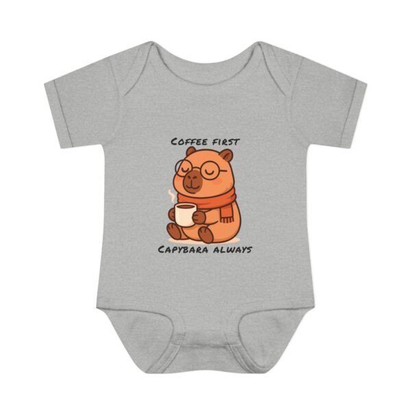 Infant Baby Rib Bodysuit with Cute Capybara Design – Soft, Comfortable, and Perfect for Your Little One