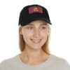 Dad Hat with Leather Patch (Rectangle) - Capybara design