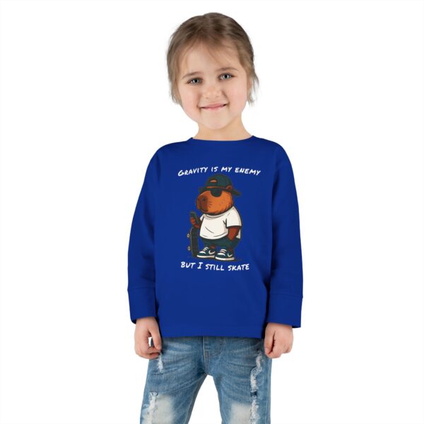 Toddler Long Sleeve Tee with Adorable Capybara Design – Soft, Warm, and Fun for Everyday Wear