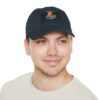 Dad Hat with Leather Patch (Rectangle) - Capybara design