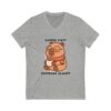 Unisex Short Sleeve V-Neck T-Shirt with Cute Capybara Design – Comfortable Casual Wear