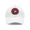 Dad Hat with Leather Patch (Round) - Capybara design