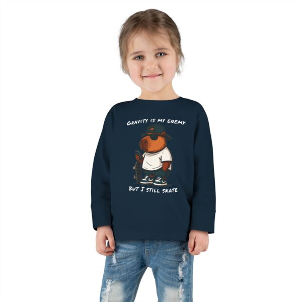 Toddler Long Sleeve Tee with Adorable Capybara Design – Soft, Warm, and Fun for Everyday Wear