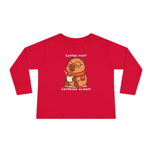 Toddler Long Sleeve Tee with Adorable Capybara Design – Soft, Warm, and Fun for Everyday Wear