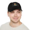 Dad Hat with Leather Patch (Rectangle) - Capybara design
