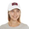Dad Hat with Leather Patch (Rectangle) - Capybara design