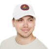 8107325132094895689_2048.jpeg Dad Hat with Leather Patch (Round) - Capybara design
