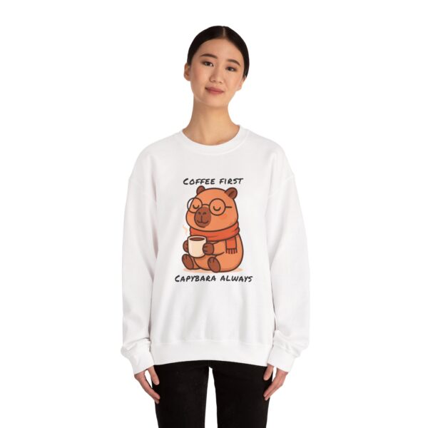 Unisex Heavy Blend™ Crewneck Sweatshirt with Cute Capybara Design – Embrace Comfort Every Day