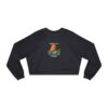 Women's Cropped Fleece Pullover with Cute Capybara Design – Cozy, Trendy, and Fun