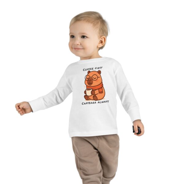 Toddler Long Sleeve Tee with Adorable Capybara Design – Soft, Warm, and Fun for Everyday Wear