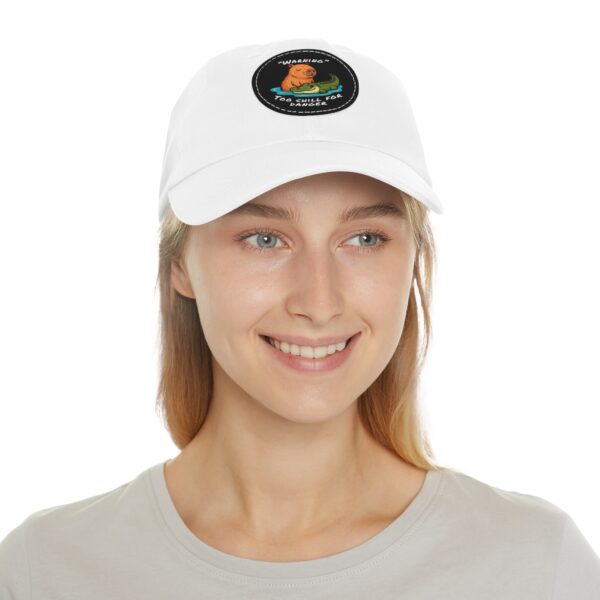 8740846760601241333_2048.jpeg Dad Hat with Leather Patch (Round) - Capybara design