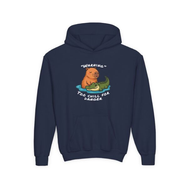 Youth Heavy Blend Hooded Sweatshirt with Cute Capybara Design – Warm, Cozy, and Perfect for Kids