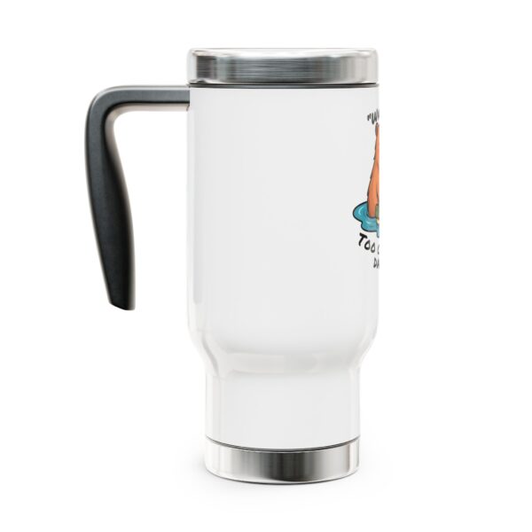 Capybara Stainless Steel Travel Mug with Handle – Durable 14oz Insulated Mug with Cute Capybara Design