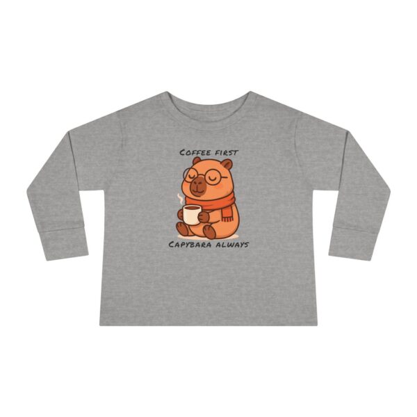 Toddler Long Sleeve Tee with Adorable Capybara Design – Soft, Warm, and Fun for Everyday Wear