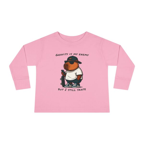 Toddler Long Sleeve Tee with Adorable Capybara Design – Soft, Warm, and Fun for Everyday Wear