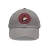 Dad Hat with Leather Patch (Round) - Capybara design