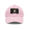 Dad Hat with Leather Patch (Rectangle) - Capybara design