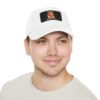 Dad Hat with Leather Patch (Rectangle) - Capybara design