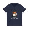 Unisex Short Sleeve V-Neck T-Shirt with Cute Capybara Design – Comfortable Casual Wear