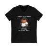 Unisex Short Sleeve V-Neck T-Shirt with Cute Capybara Design – Comfortable Casual Wear