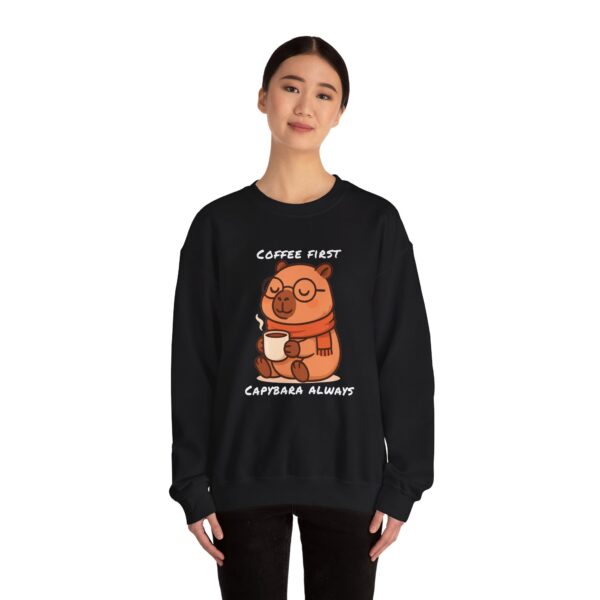 Unisex Heavy Blend™ Crewneck Sweatshirt with Cute Capybara Design – Embrace Comfort Every Day