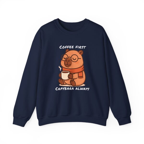 Unisex Heavy Blend™ Crewneck Sweatshirt with Cute Capybara Design – Embrace Comfort Every Day