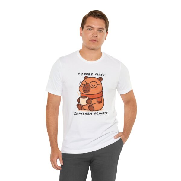 Unisex Jersey Short Sleeve Tee with Adorable Capybara Design – Soft and Stylish T-Shirt