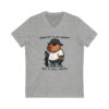 Unisex Short Sleeve V-Neck T-Shirt with Cute Capybara Design – Comfortable Casual Wear