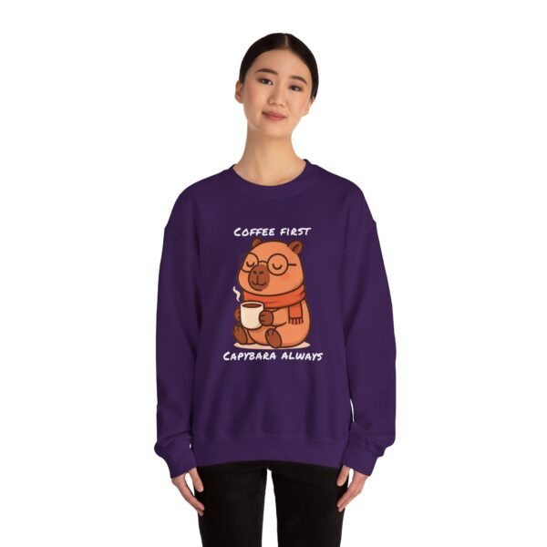 Unisex Heavy Blend™ Crewneck Sweatshirt with Cute Capybara Design – Embrace Comfort Every Day
