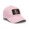 Dad Hat with Leather Patch (Rectangle) - Capybara design