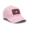Dad Hat with Leather Patch (Rectangle) - Capybara design