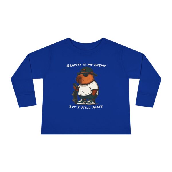 Toddler Long Sleeve Tee with Adorable Capybara Design – Soft, Warm, and Fun for Everyday Wear